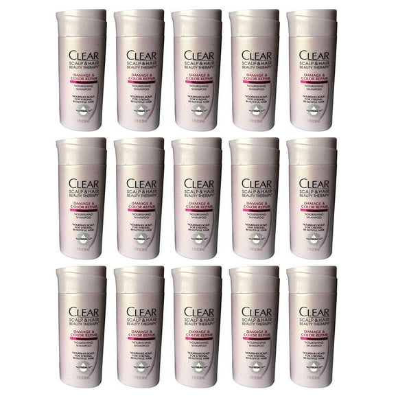 Clear Travel Size Shampoo TSA Approved Moisturizing Nourishing 1.7 oz (15-Pack)