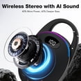 thumbnail image 3 of Portable Mini Bluetooth Speaker with HD Sound, LED Power Display, Big Pro Sound with Punchy Bass,Integrated Carabiner, 30H Playtime, Colorful RGB Lights, TWS pairing,Outdoor/Party/Travel, Gift Ideas, 3 of 9