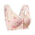 thumbnail image 2 of WJHWSX Womens Bras,Wireless Bras for Women,Shapermint Bra,Soft,Stretch Fabric,Printed,Nylon,Spandex,Pink,XL, 2 of 3