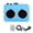 Blue, variant on Portable Cassette Player, Stereo Dual Channel Tape to MP3 Converter, Blue, Vintage Style Tape Recorder