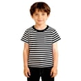 thumbnail image 2 of LYHaoo Boys Classic Striped Crewneck Tee For Kids Comfortable Casual Short Sleeve Top For Boys Summer T Shirts,Sizes 3-4 Years, 2 of 7