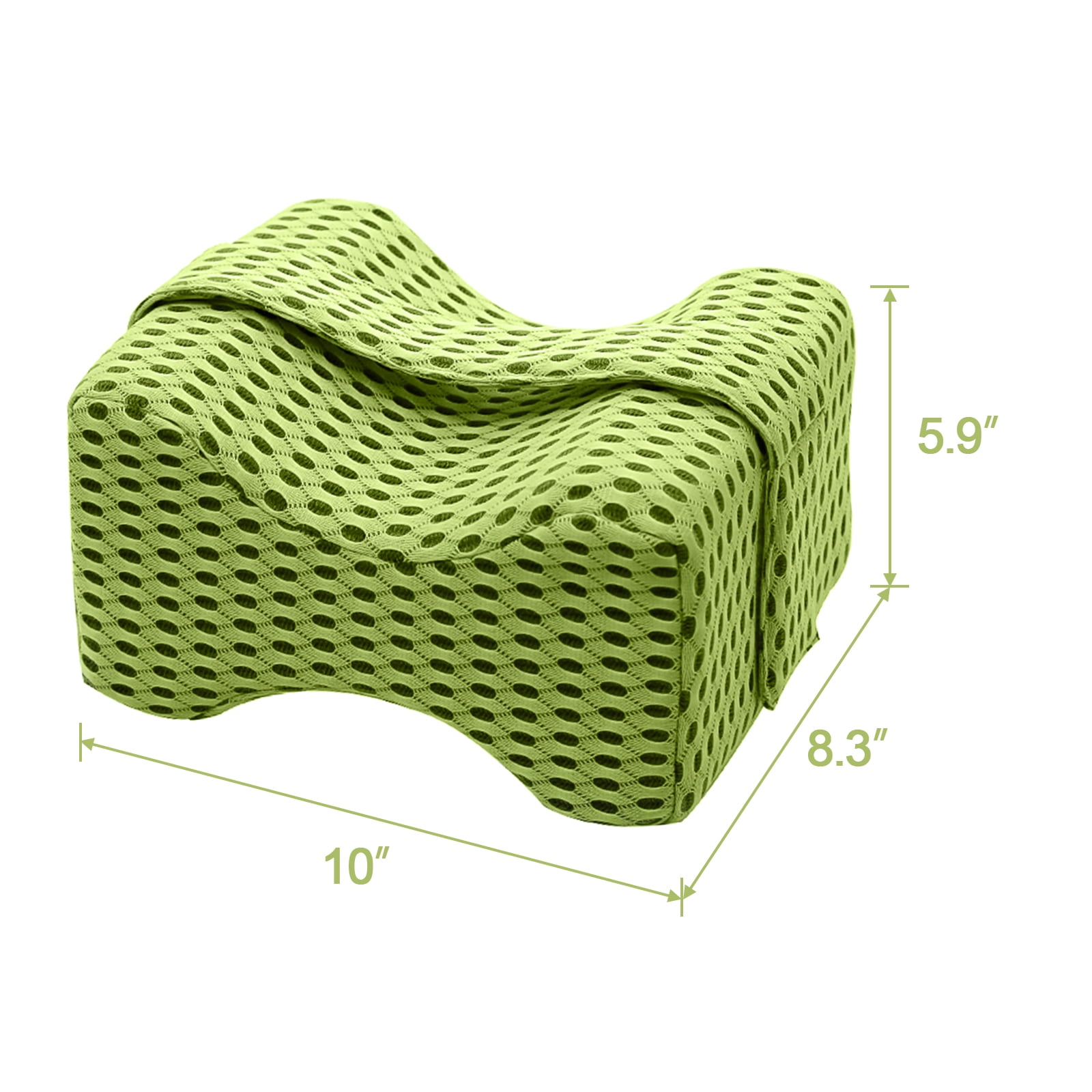 Knee Pillow w/Strap - New 3-Level Contour Memory Foam Leg