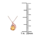 thumbnail image 4 of 0.85 Carat Oval Shape Gemstone In Center With Side Diamond Antique Design Pendant Necklace For Woman Crafted In 10k Rose White and Yellow Gold With 18 Gold Plated Over 925 Sterling Silver Box Chain, 4 of 4