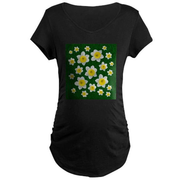 CafePress - Spring Daffodils Maternity T Shirt - Maternity Dark T-Shirt