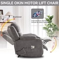 thumbnail image 6 of Power Lift Recliner Chair for Elderly, UHOMEPRO Lift Recliner Chair with Heat and Massage, Infinite Position Recliner with USB Port and Cup Holders, Gray, 6 of 9