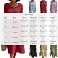 thumbnail image 3 of Guieoi Womens Dresses Plus Size Round-Neck Solid-Color Cotton-Linen Short-Sleeve Lace-Trimmed Ruffled-Sleeve Dress Pink XL, 3 of 6