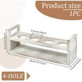 thumbnail image 2 of Beer Flight Board Holds 4 Glass White Wood Shot Glass Holder Rack Rectangle Beer Sampler Tray Flight Paddle Shot Glass Serving Tray for Beer Tasting Bar Home Parties (Slot: 2.2inch) White Wood, 2 of 7