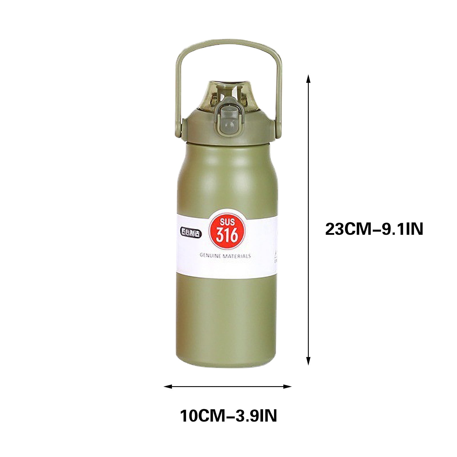 Pompotops 32OZ Insulated Water Bottle With Straw For Adults Large Thermal Vacuum Cups For Hot And Cold Drinks BPA Free Stainless Steel Thermoses Leak-proof Flask