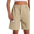 thumbnail image 3 of Pinspark Women's Hiking Cargo Shorts Quick Dry Work Summer Shorts for Women Golf Travel Athletic with Zipper Pockets, 3 of 6