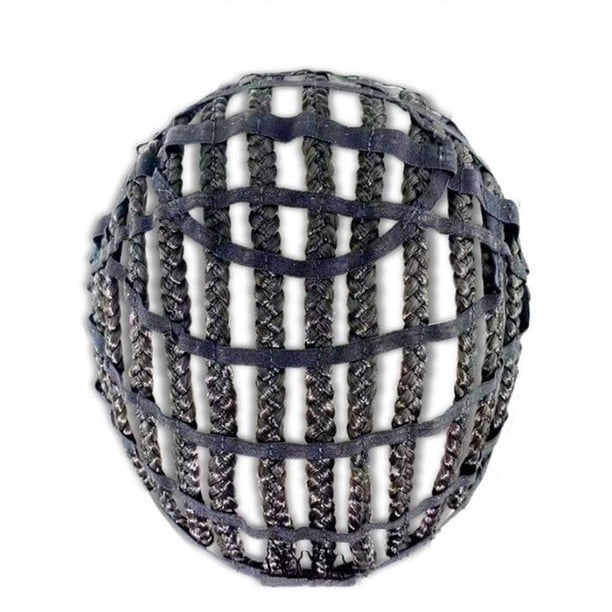 Gorro de peluca trenzado negro con banda ajustable, gorro de peluca tejido elástico transpirable, gorro con trenzas africanas para tejer y coser más f