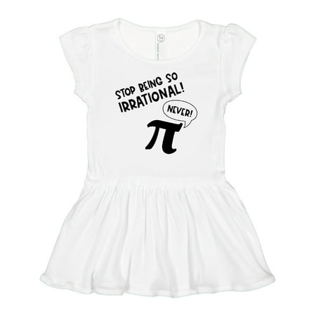 

Inktastic Stop Being So Irrational- Funny Pi Day Symbol Gift Baby Girl Dress