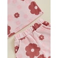 thumbnail image 6 of Suagox Toddler Girls Summer 2Pcs Clothes Set  Outfits Floral Print Spaghetti Strap Waffle Tank Tops Shorts for 0-24 Months and 2-3 Years Old Baby, 6 of 10