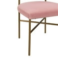 thumbnail image 4 of TOV Furniture Kim 19.7" Transitional Velvet Dining Chair in Pink/Gold, 4 of 6