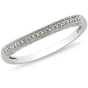 Diamond-Accent Wedding Band in 14kt White Gold