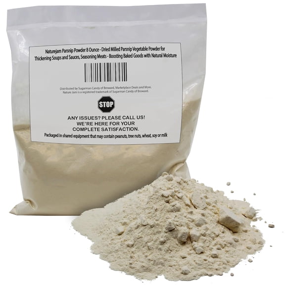 Naturejam Parsnip Powder 8 oz - Dried Milled Parsnip Vegetable Powder for Thickening Soups and Sauces, Seasoning Meats - Boosting Baked Goods with Natural Moisture