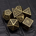 thumbnail image 6 of Haxtec Web Metal DND Dice Set with Leather BagAntique Bronze, 7 Pieces, 6 of 6