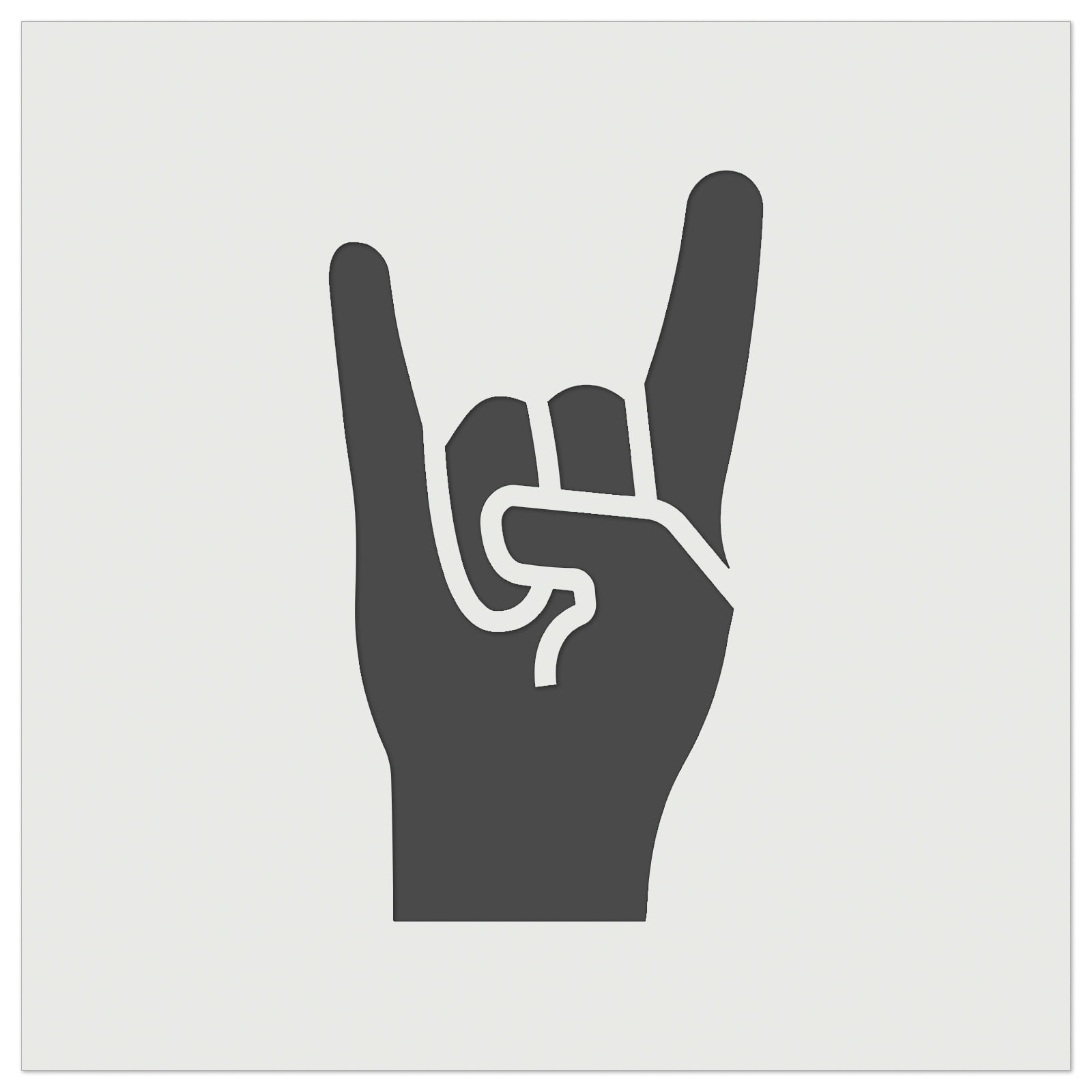 Sign of the Horns Rock and Roll Hand Gesture DIY Cookie Wall Craft ...