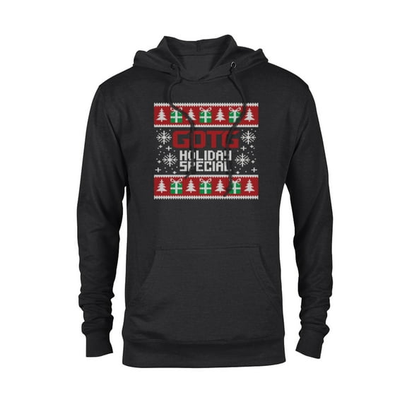 Marvel Guardians of the Galaxy: Holiday Special Ugly Sweater - Pullover Hoodie for Adults - Customized-Black