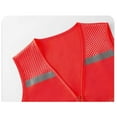thumbnail image 4 of Unisex Mesh Breathable Fishing Vest Womens Multi Pockets Travel Hiking Waistcoat Jacket Adult Youth Mens Zipper Coat Red, M, 4 of 6
