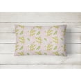 thumbnail image 2 of Carolines Treasures BB7480PW1216 Watercolor Leaves Pink Canvas Fabric Decorative Pillow  12H x16W multicolor, 2 of 3