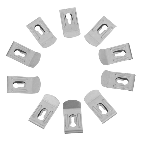 ibasenice 10Pcs Stainless Steel Tape Measure Clip Replacement Metal Spring Back Holder for Belt Loop Hands-Free Use