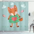 thumbnail image 1 of Ambesonne Fox Shower Curtain, Animal with Dress, 69"Wx75"L, Multicolor, 1 of 3