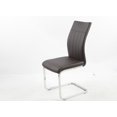 thumbnail image 1 of Aerys Robin Dining chairs with chrome base in Brown PU(SET OF 4), 1 of 4