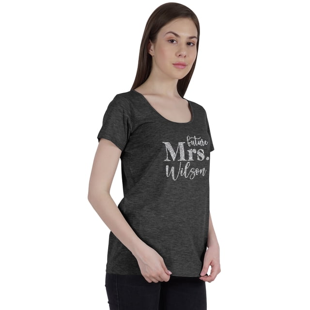 Inkdotpot Personalized Womens Tshirt Top Future MrsWeddingAnnouncement Shirt-I4