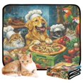 thumbnail image 2 of Qxltty Animal Kitchen Cat litter Pads Pet Set of 2 Diaper Mats Center Anti-leakage Layer Absorbent Soft and Comfortable, 2 of 7