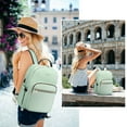 thumbnail image 2 of Lovevook Laptop Backpack for Women, 15.6" Quilted Travel Backpack with Anti-Thief Pocket, Teacher Backpack Book Bag Nurse Bag Purse with USB- Mint Green, 2 of 8