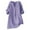Purple, variant on YEJIMAN Purple Plus Size Tunic Tops For Women, polyester Womens Tshirts Cotton, Loose Button Shirt Top Stand Solid Color Sleeve Collar Casual Women's Shirt Women's Shirt