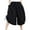 Black, variant on Plus Size Women's Pants Summer Loose Wide Leg Pants Elastic Waist Ladies Culottes Capri Pants Chiffon Pants