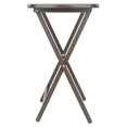 thumbnail image 4 of Pemberly Row 5-Piece Transitional Solid Wood Snack Table Set in Oyster Gray, 4 of 16
