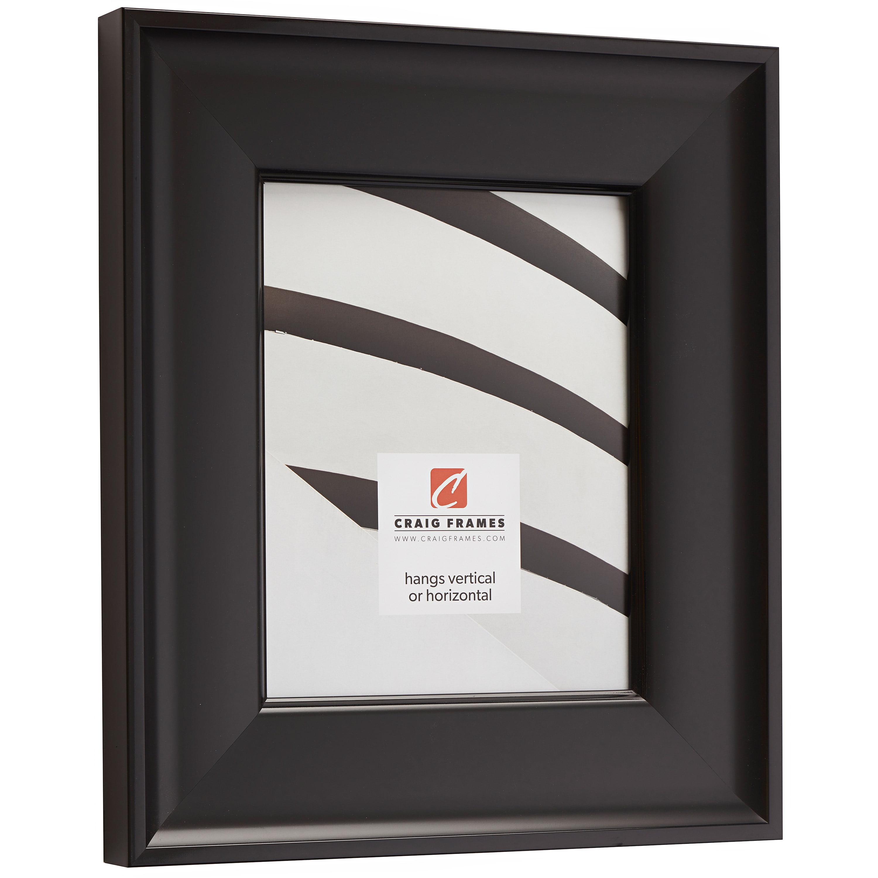 Craig Frames Resilience Wide, 22x28 inch Black Picture Frame Matted for a 18x24 Photo