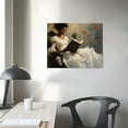 thumbnail image 4 of Nawypu Vintage Female Portrait Reading A Book Poster, Famous Oil Painting Canvas Wall Art, Antique African American Wall Art, Retro Black Girl Pictures Wall Decor for Bedroom, 4 of 5