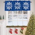 thumbnail image 4 of Valances for Windows Hello Winter Rod Pocket Cafe Window Treatments Valance Curtains for Kitchen Bathroom Laundry Basement Windows 60"x14", 4 of 7