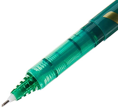 Pilot V7 Hi-Tecpoint Rollerball Pen, 0.7 mm Tip - Green, Box of 12