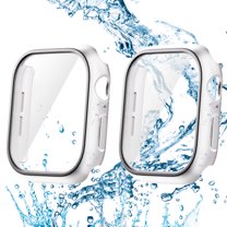 Allytechgroup [2 Pack] Waterproof Case Cover for Apple Watch Series 10 42mm, with Screen Protector Full Body Shockproof Anti-Scratch HD Clear Dustproof Case for iWatch Series 10 42mm, Silver