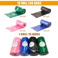 thumbnail image 4 of (2 pack)KAZETEC Pet waste bag, Poop Bags for Dogs, Guaranteed Leak Proof and Extra Thick Waste Bag Refill Rolls, 240 Bags,16 volumes and 4 colors, 4 of 6