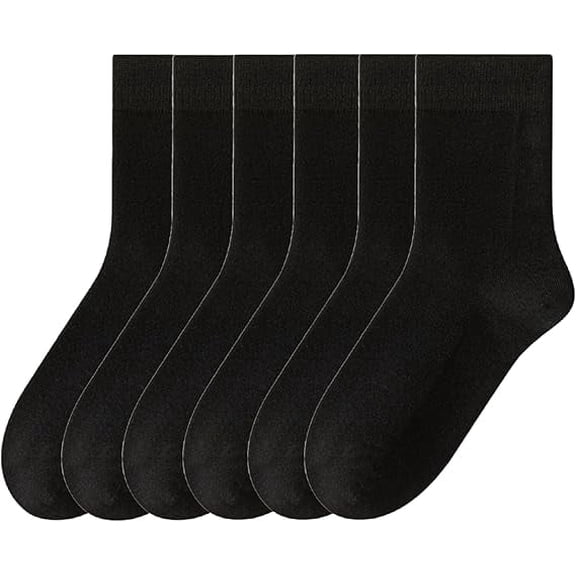 Sookeceks 6 Pairs Wool Crew Socks for Women, Casual with Warm Acrylic Self-heating Socks for Girls and Ladies Socks Size 5-9