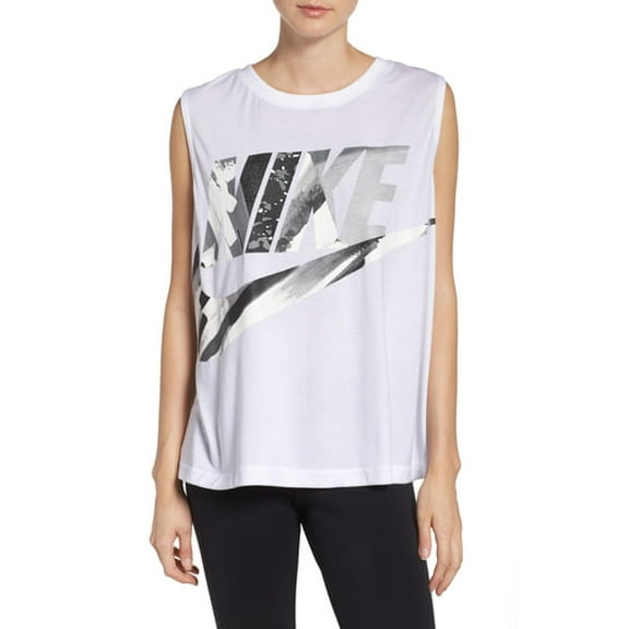 Nike Womens Sportswear Printed Logo Tank Top Size M