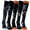 Skull motif-5Pcs, variant on Yoyauz 5/6Pair Men's And Women's Calf Compression Socks Suitable For Medical Running, Travel, And Cycling