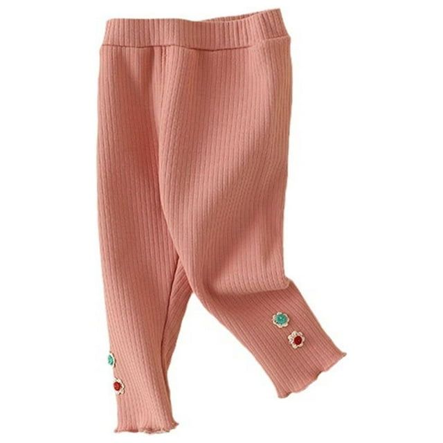 MIASHUI Leggings pour Filles Bébé Hiver Chauds Pantalons Confortables Collants Doux, Rouge, 12-18 Mois