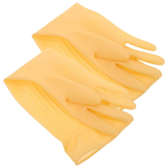 Dishwashing Gloves 2 Pcs Decorative Housework Cleaning CAR Household Rubber Winter Mittens Emulsion