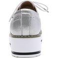 thumbnail image 5 of kkdom Women's Platform Lace-Up Brogue Wingtips Square Toe Oxfords Shoes for ladis Women Silver Size 7, 5 of 5