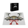thumbnail image 4 of Ambesonne Japanese Jigsaw Puzzle Durable Cardboard, Samurai Kabuto, 1000 pcs, Grey Vermilion Yellow, 4 of 6