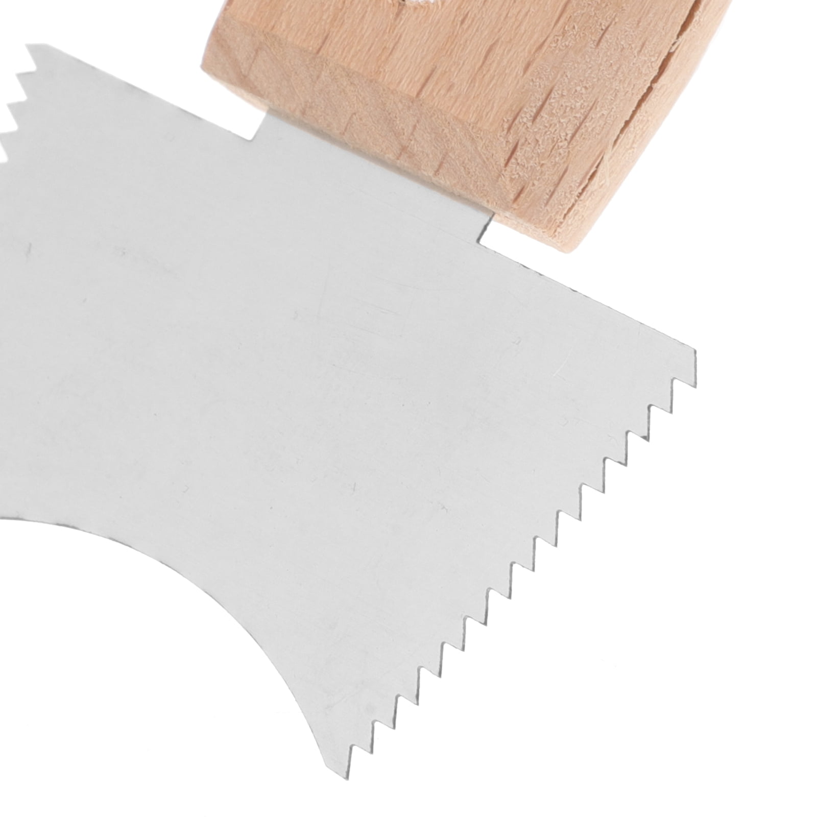 FRCOLOR Guitar String Tool 1Pack Metal Cleaning Saw for Fret End Dressing 5.1x2.0x0.6in Beige Wood