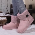 thumbnail image 2 of BXJX Womens Mid-Calf Boots, Warm Non Slip Slip On Fleece-Lined Snow Boots Pink Size 9, 2 of 10