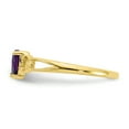thumbnail image 3 of 10k Yellow Gold Amethyst Birthstone Ring February Gemstone, 3 of 9