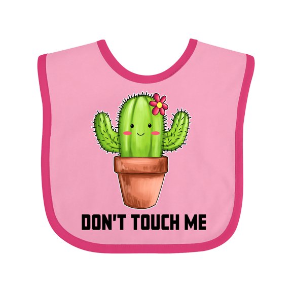 Inktastic Cute Cactus Dont Touch Me Boys or Girls Baby Bib